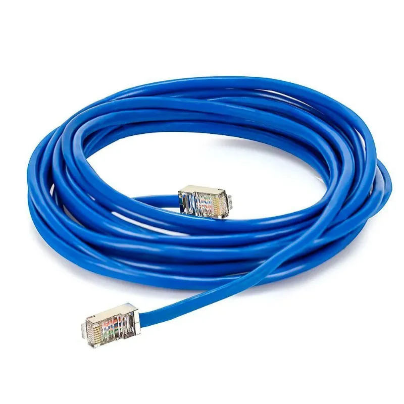 Cabo De Rede Blindado Cat5e Com Rj45 Azul - 4 Metros - Cirilo Cabos