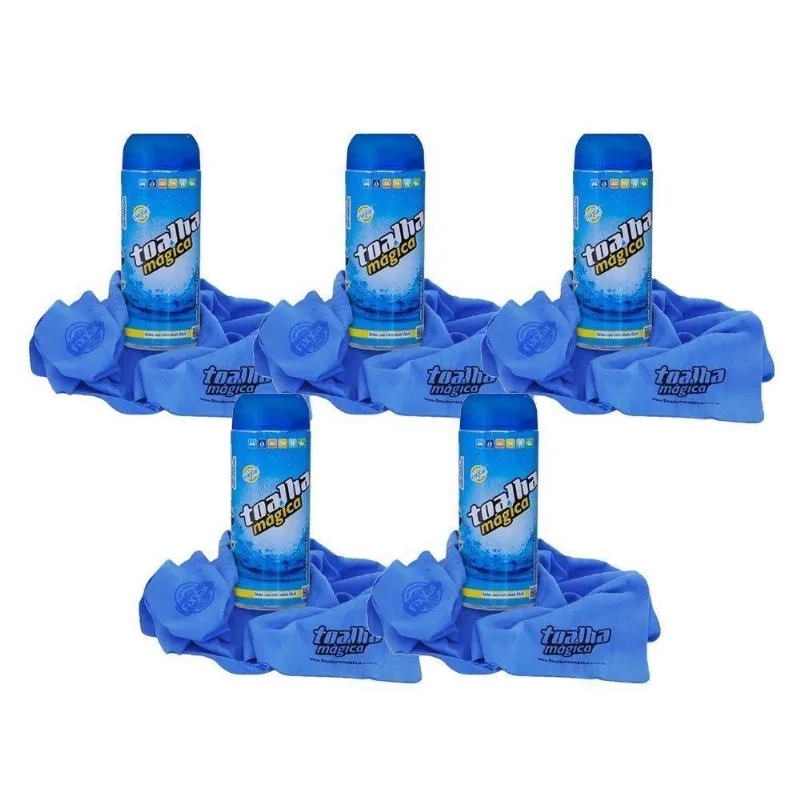 Kit 5 Flanela Magica Toalha De Secagem Automotiva Original