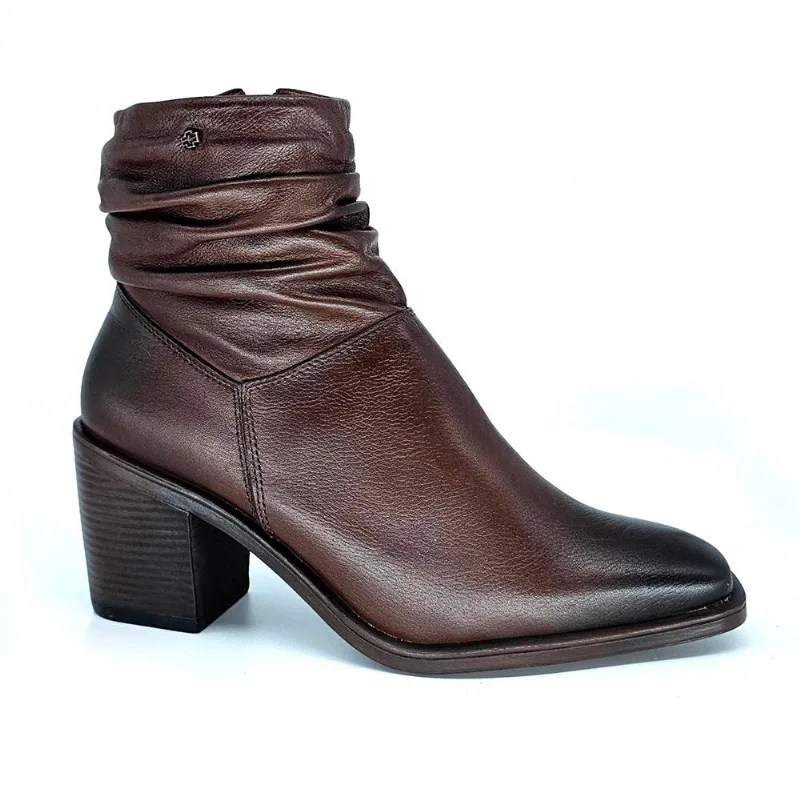 Bota Perlatto Rugas Salto Bloco Ref Kar004 Marrom 37