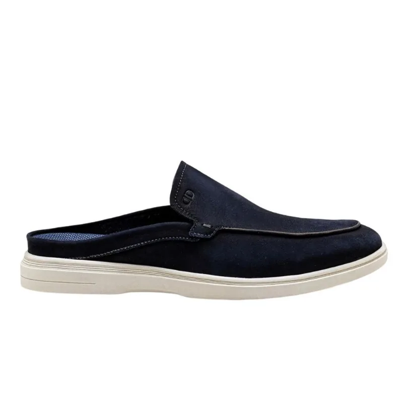 Mule Democrata Tulum Couro Ref 647102-1 Marinho 39