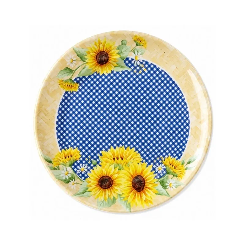 Prato Raso Melamina Florarte Girassol 20cm (MP)