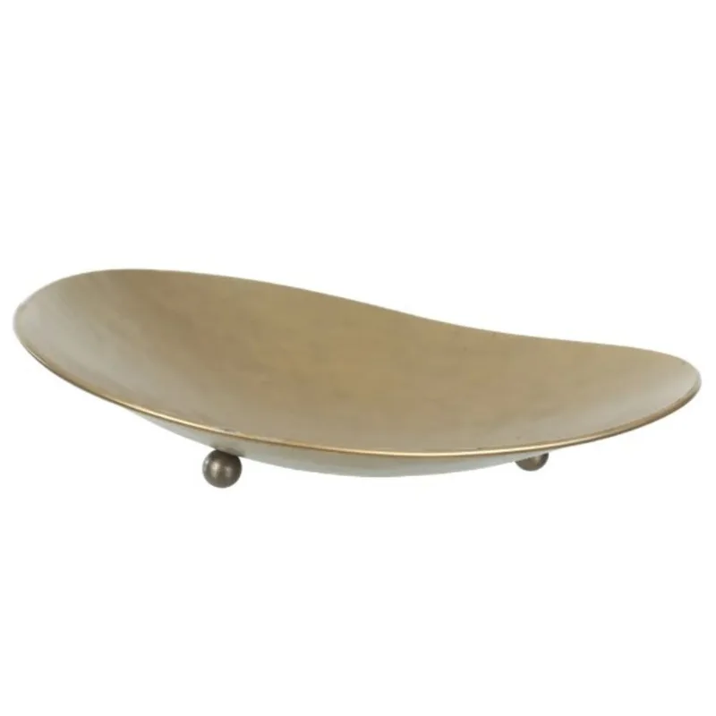 Centro De Mesa Metal 32x27,5cm Dourado Florarte