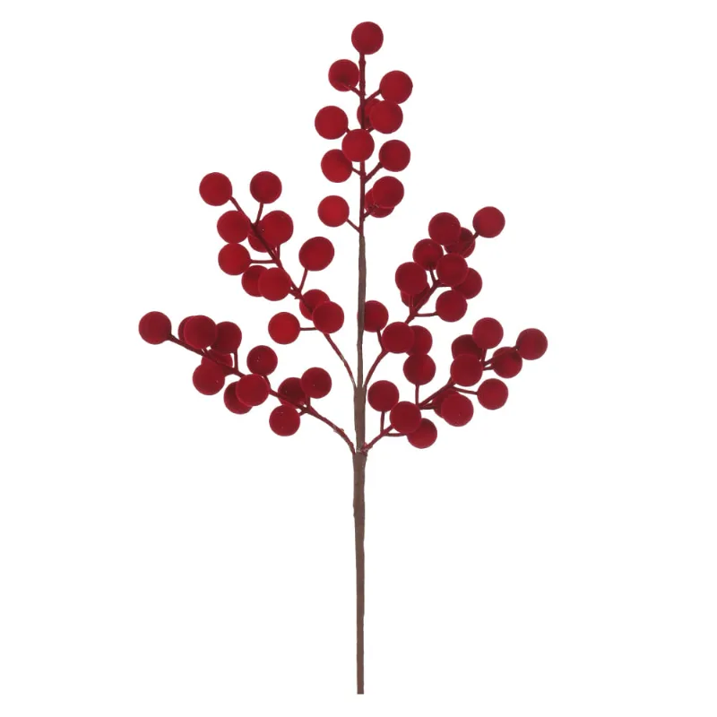 Berry Aveludado Natal 43cm Vermelho Florarte