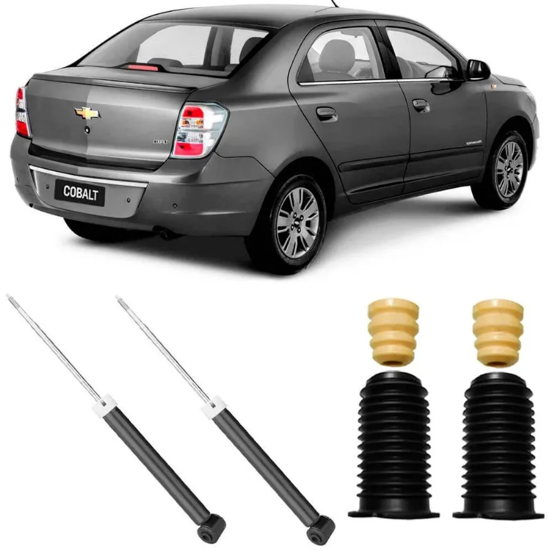 2 Amortecedor Cobalt 2012 A 2015 Traseiro Nakata E Kit