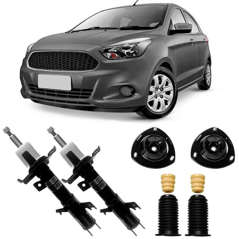 2 Amortecedor Ford Ka 2014 A 2018 Dianteiro Nakata E Kit
