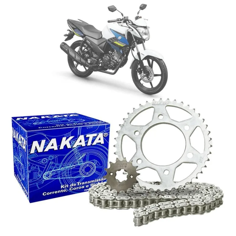 Kit Relação Transmissão Nakata Yamaha Fazer 150 2013-2015 - Nakata - Automotivo