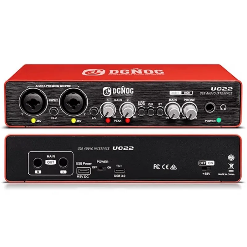 Interface De Áudio Usb Tipo-c Uc22 Dgnog 24bit 192k