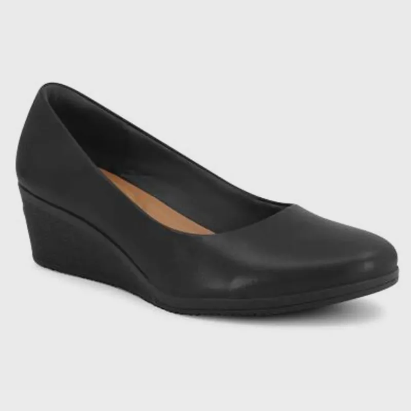 Sapato Social Feminino Anabela Preto Usaflex AA3811