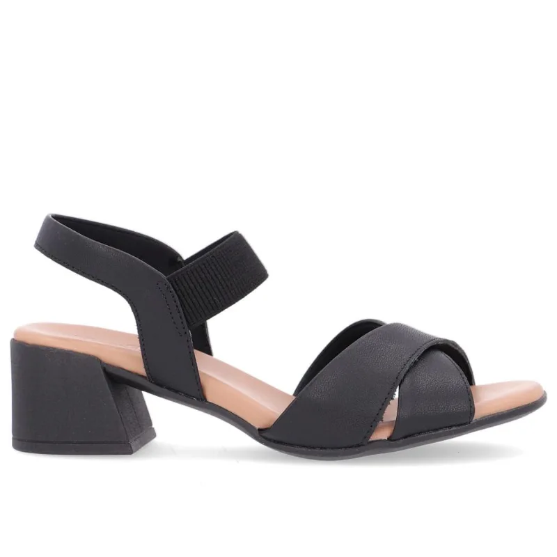 Sandalia Usaflex Salto Bloco Ref Al2002-1 Preto 036