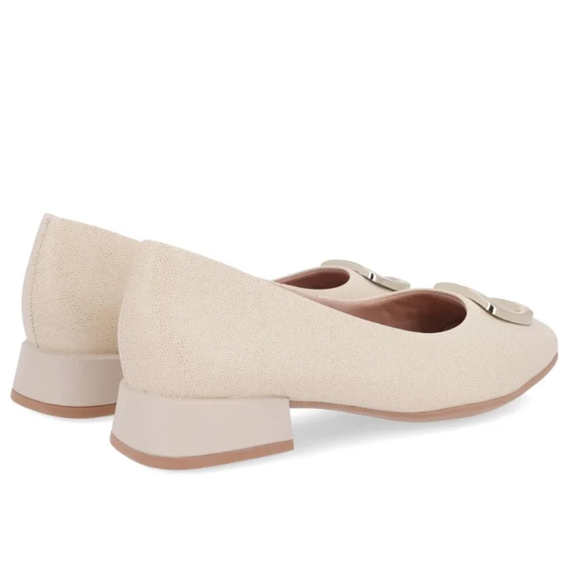Scarpin Usaflex Salto Bloco Ref Al2601 Creme 037