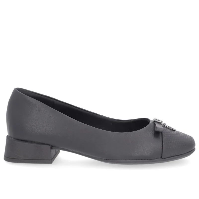 Scarpin Usaflex Salto Bloco Ref Al2602 Preto 035