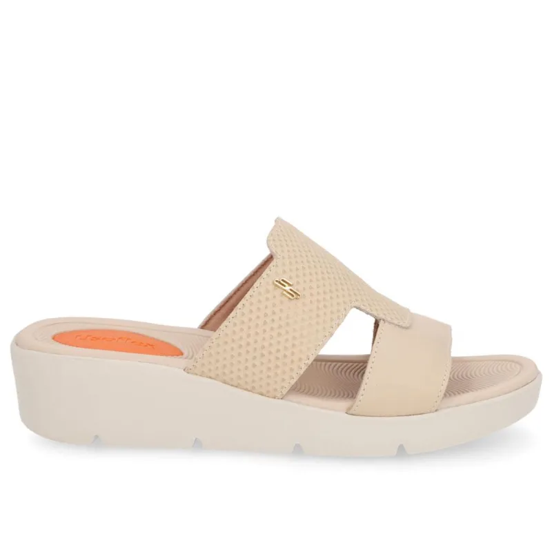 Tamanco Usaflex Couro Ref Al4301 Creme 034