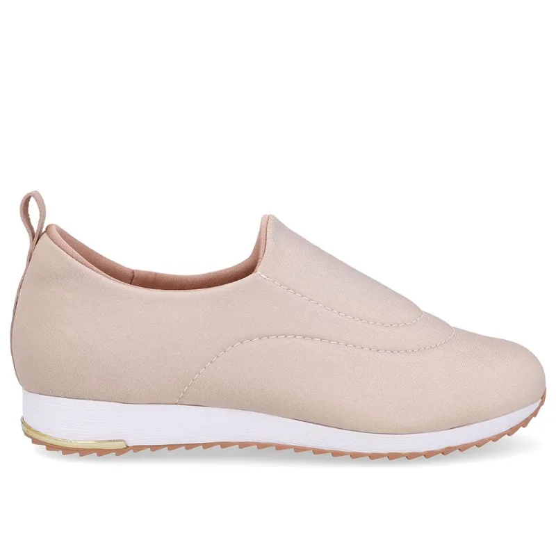 Tenis Usaflex Slip On Elastano Ref Ud21001 Bege 39