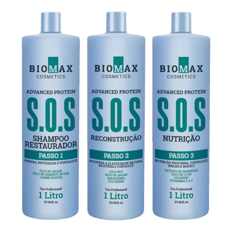 Kit Sos Capilar Advanced Protein Biomax 3000 Ml