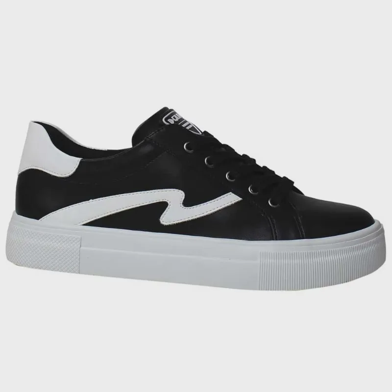 Tênis Casual Feminino Preto Branco Quiz 63-1832-62
