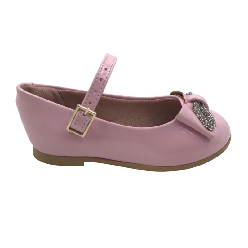Sapatilha Mini Sua Cia Baby Menina Verniz Rosa 7036