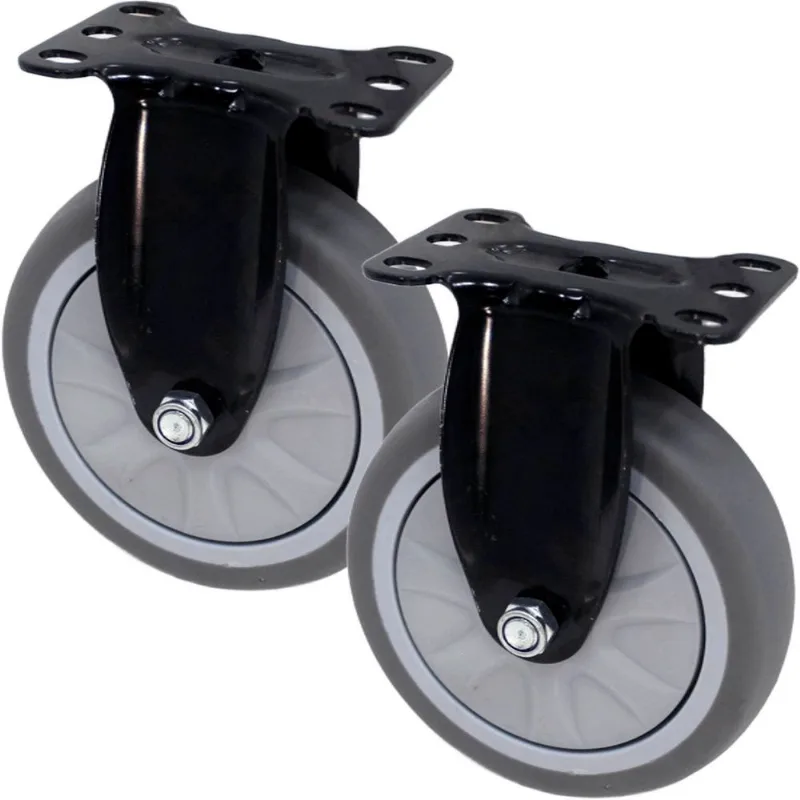 Kit 6 Rodinhas Roda Rodizio Reforçado Anti Risco De 125x32mm