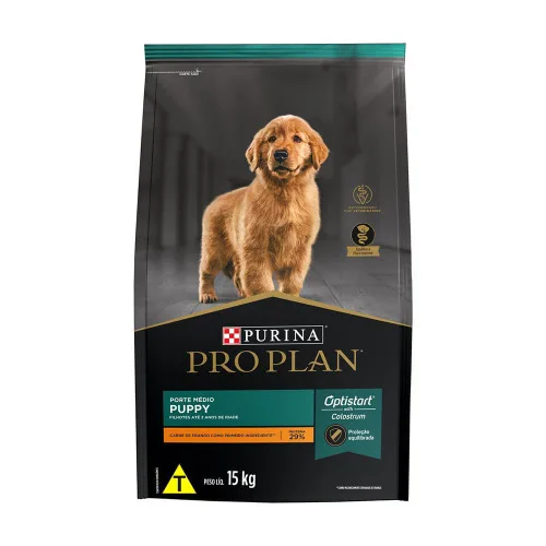 RAÇÃO CÃES FILHOTES RAÇAS MÉDIAS PRO PLAN 15KG - NESTLE