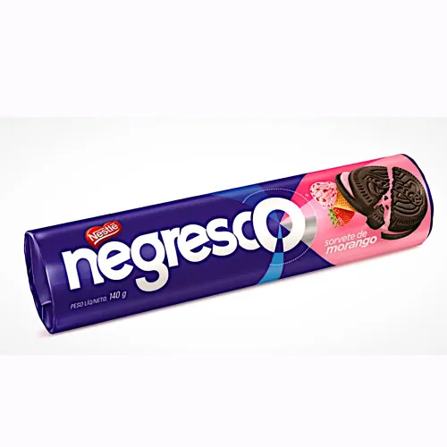 Biscoito Sorvete De Morango Nestlé Negresco Pacote 140g - Nestlé - Mercearia