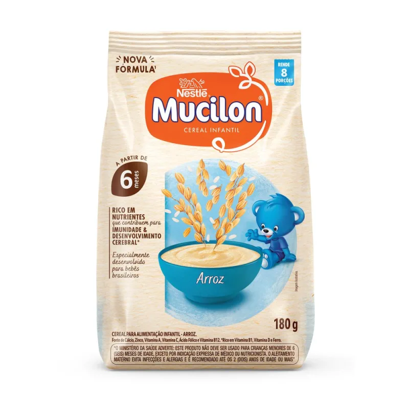 MUCILON ARROZ SACHET 12X180G BR - Mucilon - Mercearia