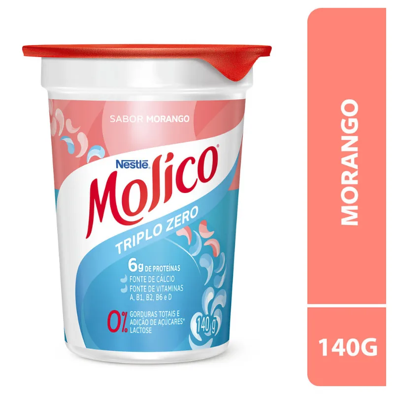 Iogurte Molico Morango Zero Lactose Copo 140g