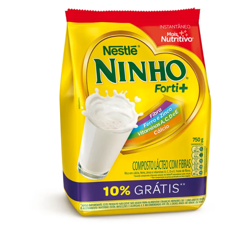 Composto Lácteo Ninho Forti+ Grátis 10% Sachê 750g