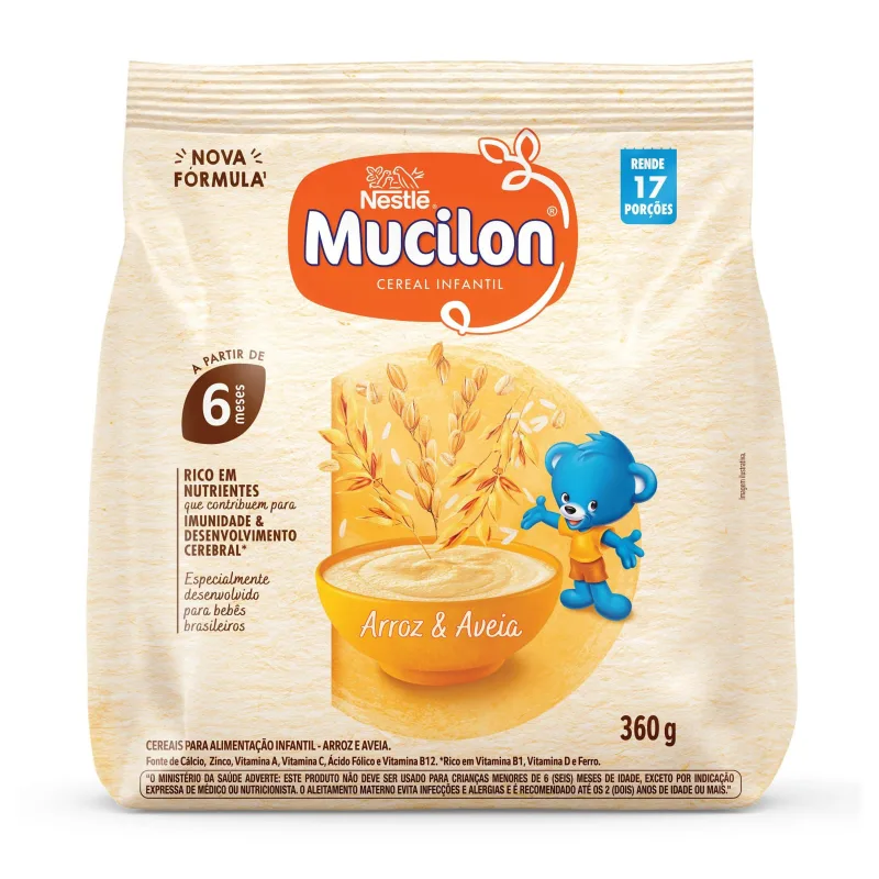 MUCILON ARROZ E AVEIA NESTLÉ 360G - MUCILON - Cereais