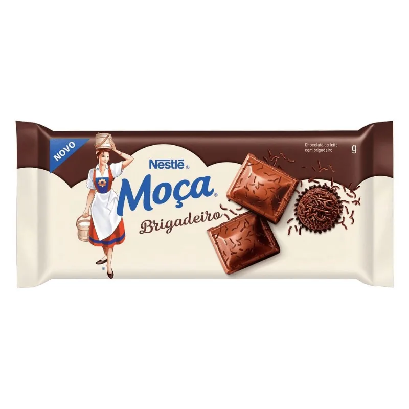 Chocolate ao Leite Brigadeiro com Granulado de Chocolate Moça Pacote 80g
