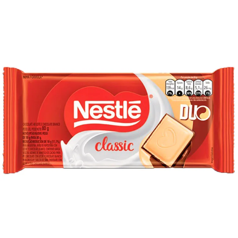 Chocolate Nestlé Tablete Classic Duo 80g - Nestlé - Mercearia