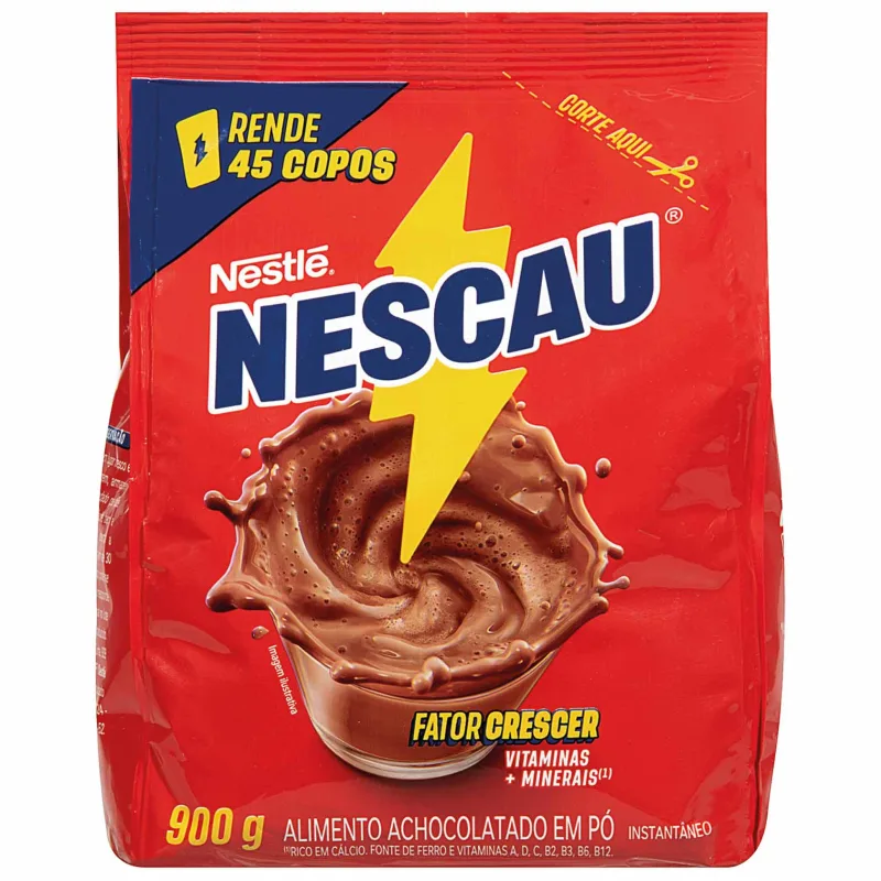 Achocolatado em Pó Nescau Nestlé Sachê 900g - Nescau - Mercearia