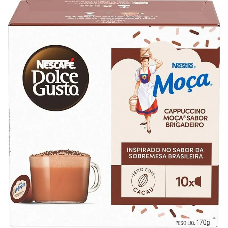 Cápsula de Café Cappuccino Moça Brigadeiro Dolce Gusto & Nescafé 180g com 10 Unidades