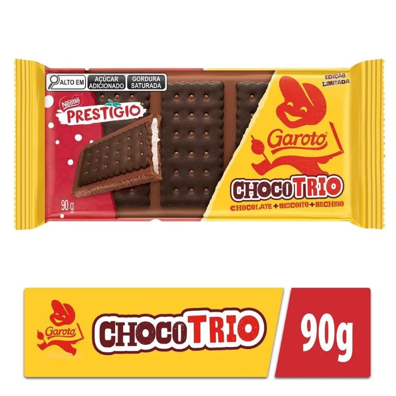 Chocolate Garoto Chocotrio Prestigio 90g