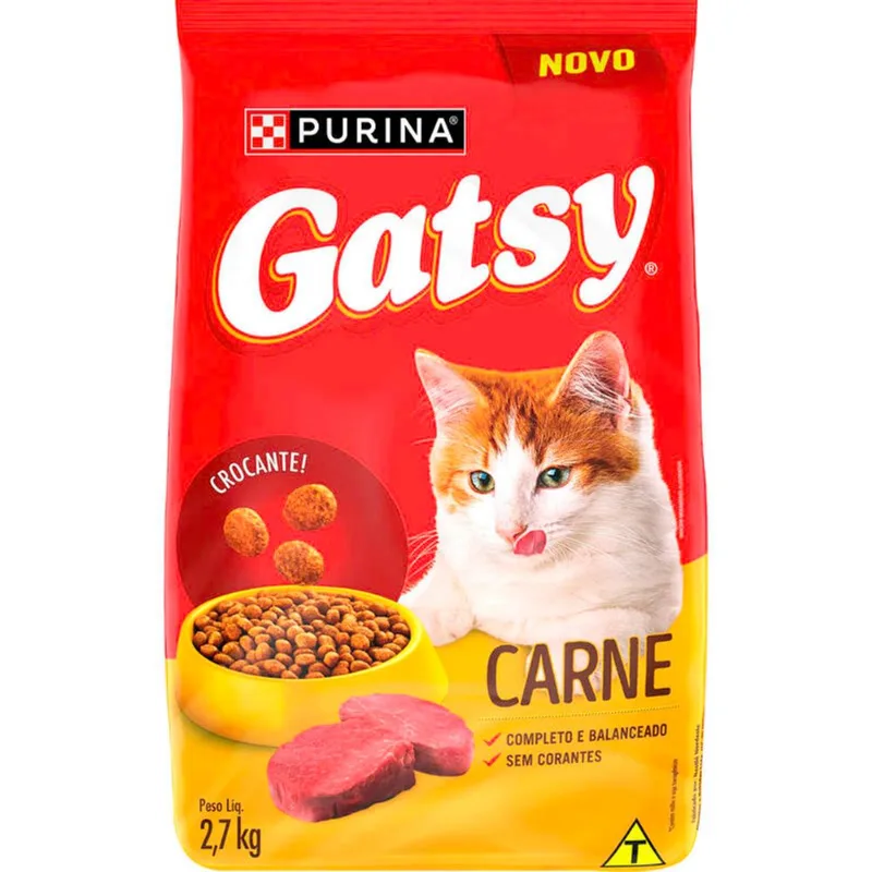 Alimento para Gatos Gatsy Carne 2,7kg