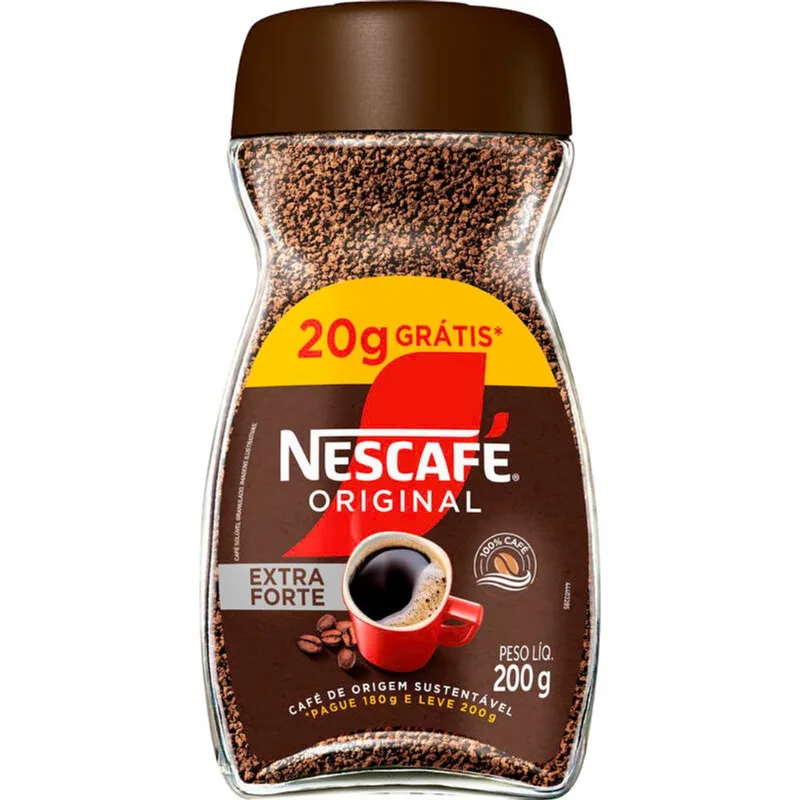 Café Solúvel Nescafé Original LV 200g PG 180g