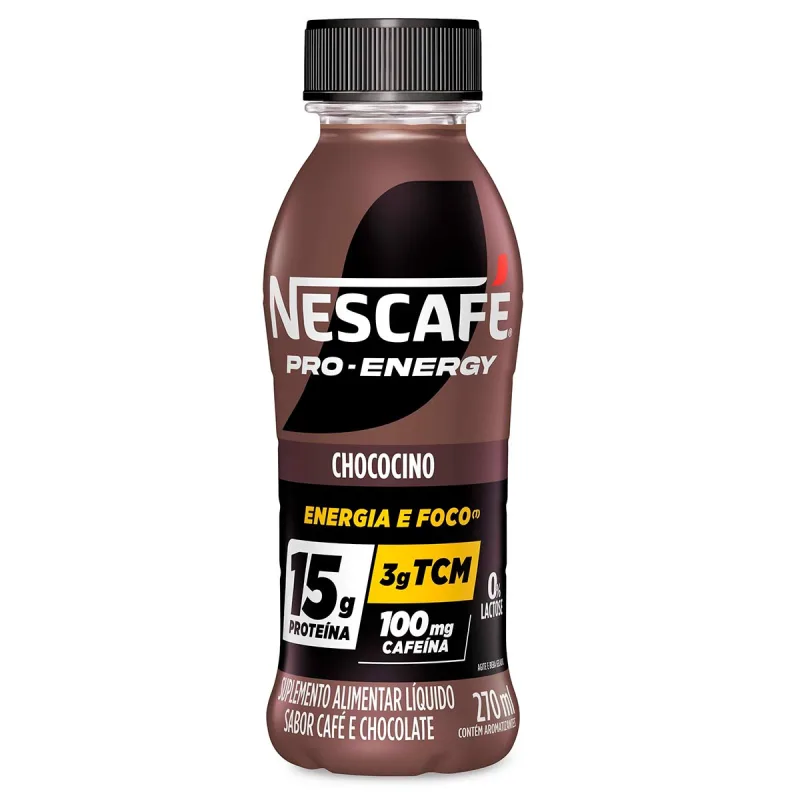 Suplemento Alimentar Nescafé Pro-Energy Chococino 15g Proteína 270ml - NESCAFE - Suplemento Alimentar