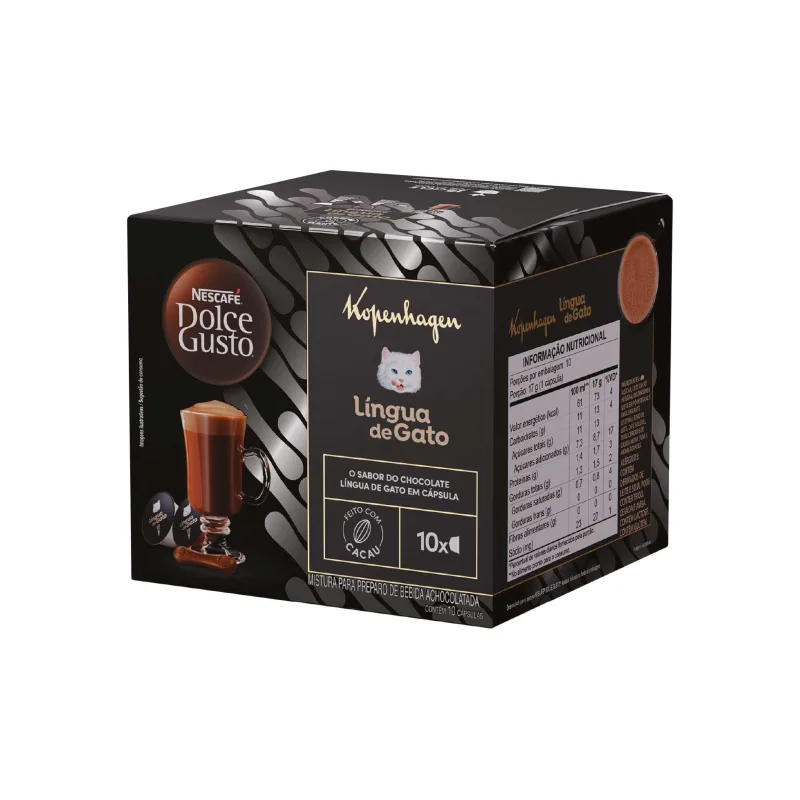 Cápsulas de Café Kopenhagen Língua de Gato Nescafé Dolce Gusto 10 unidades - Dolce Gusto