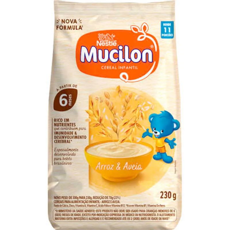 Mucilon Arroz e Aveia 230g