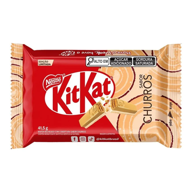 Chocolate Nestle Kitkat Churros 4 Fingers 41,5g - Não Informado - Mercearia