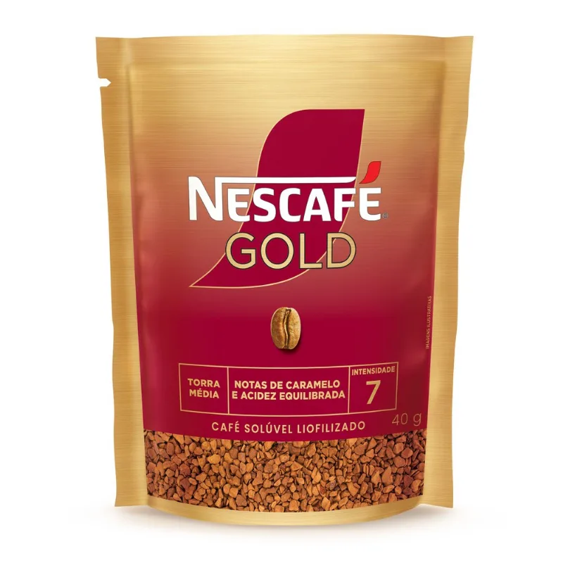 Café Solúvel Torra Média Intensidade 7 Nescafé Gold 40g