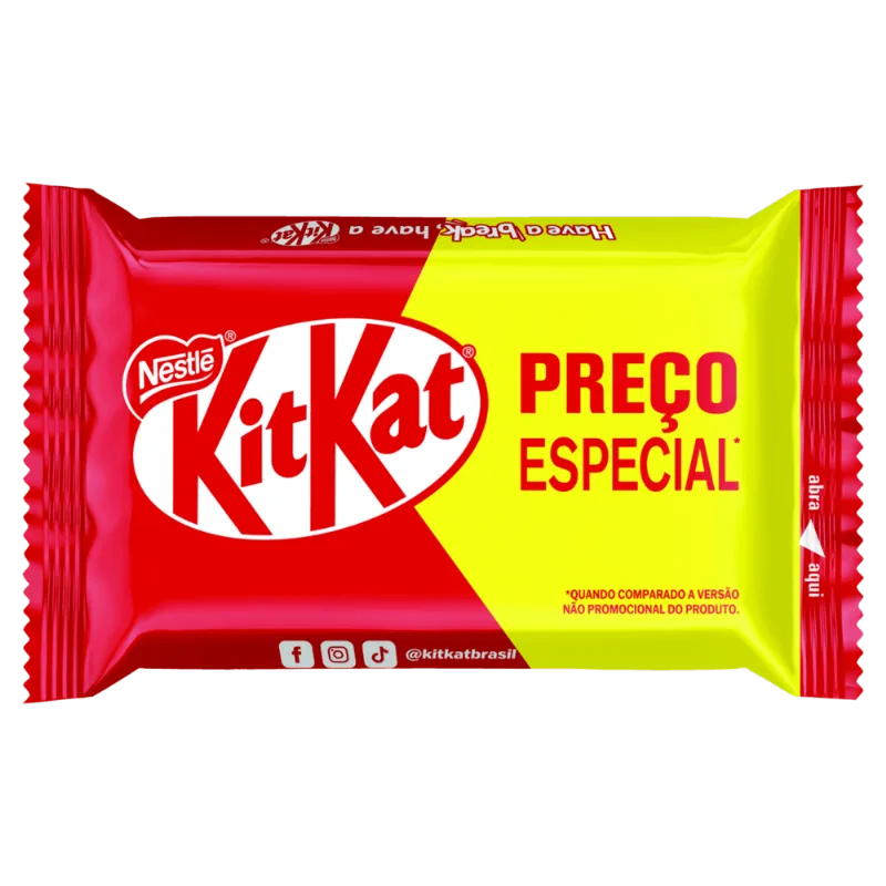CHOC NESTLE KITKAT 41,5G-TA PRECO ESPECIAL CHOCOLATE AO LEITE