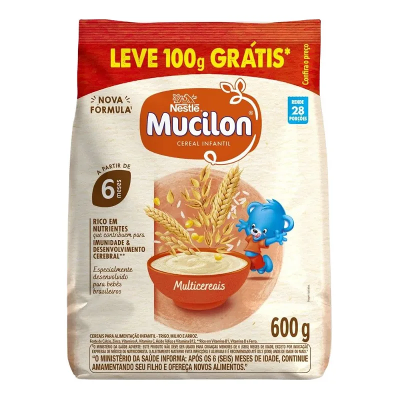 Cereal Infantil Mucilon Multicereais 600g