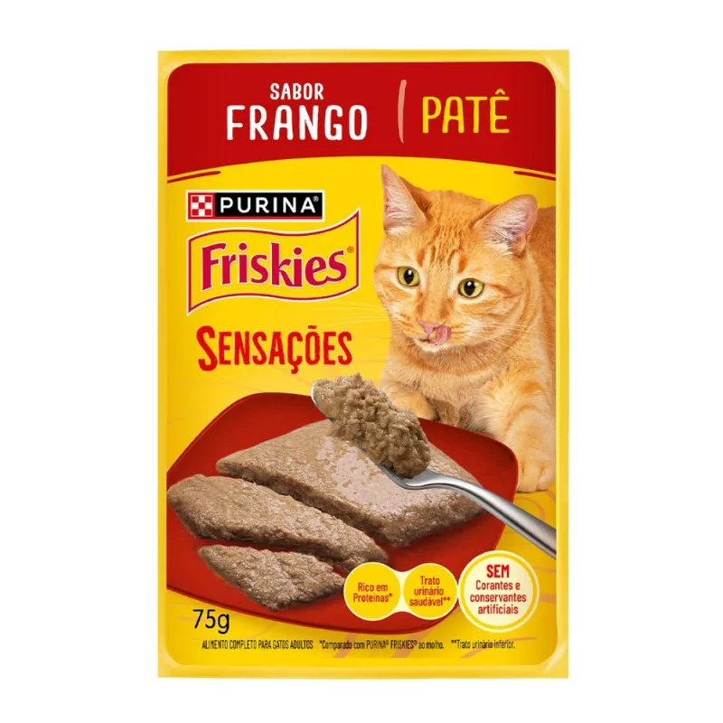 Alimento Gato Friskies Patê Frango 75g Sachê