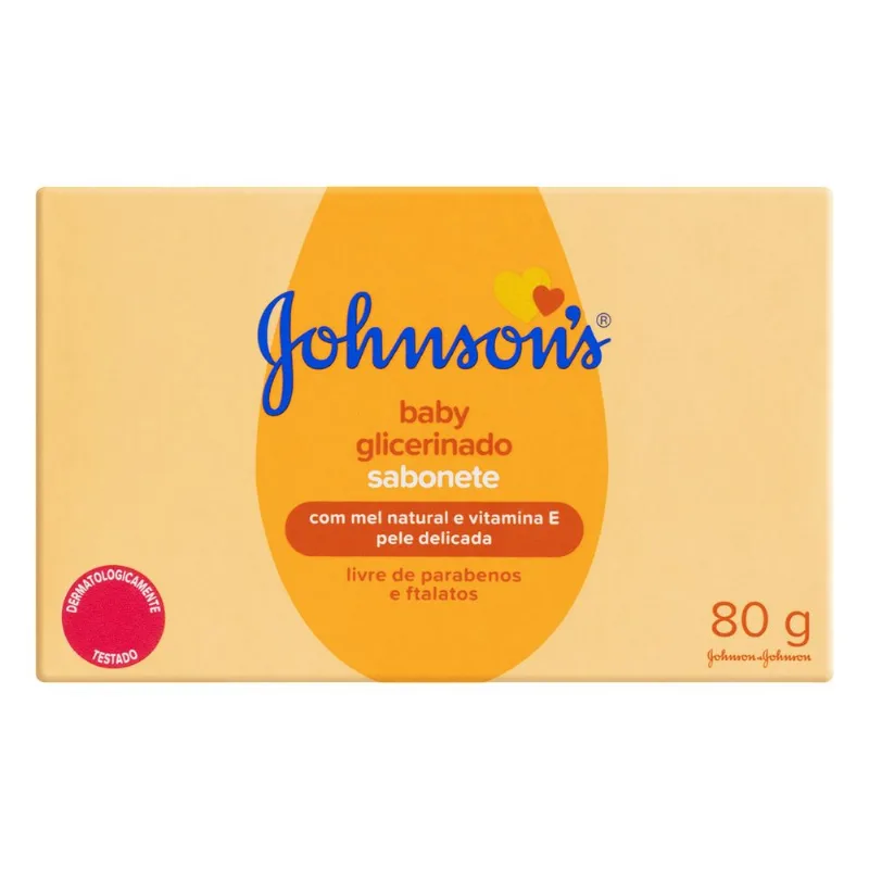 Sabonete em Barra Johnsons Baby Glicerinado Caixa 80g