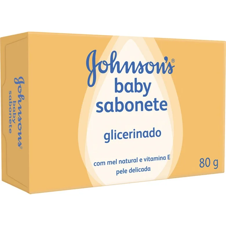 Sabonete Em Barra Infantil Glicerinado Johnson S Baby Caixa 80g - JOHNSON JOHNSON - Higiene E Beleza