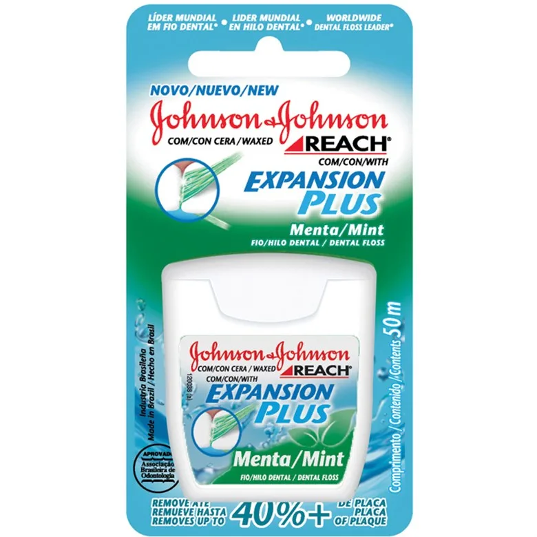 Fio Dental Regular Johnson Johnson 50m Menta Unit - JOHNSON JOHNSON - Higiene E Beleza