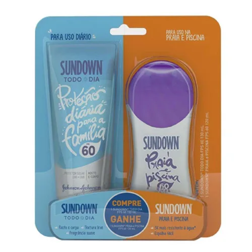 Kit Prot Sundown Todo Dia Fps60 130ml Gts Fps60 120ml - SUNDOWN - Higiene E Beleza