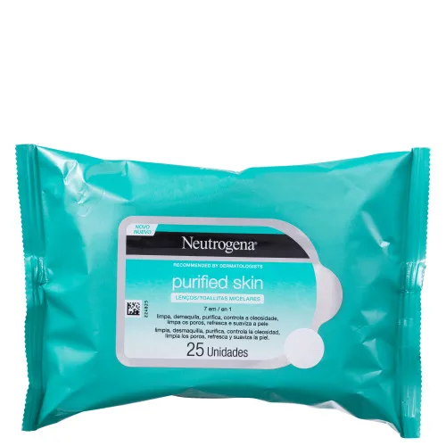 Lenco Facial Neutrogena C/25un Purified Skin - NEUTROGENA - Higiene E Beleza