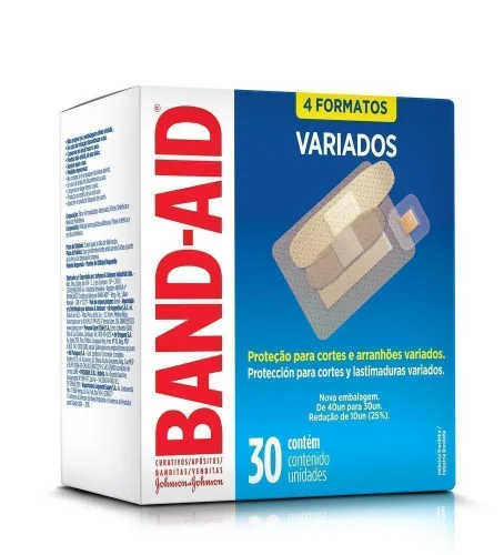 CURATIVOS BAND-AID 4 FORMAT VARIADO 30UN - BAND AID - Higiene Pessoal