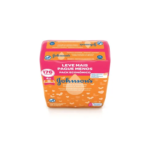 Toalha Umedecida Limpeza E Suavidade Johnson S 20cm X 13cm - JOHNSONS - Higiene E Beleza