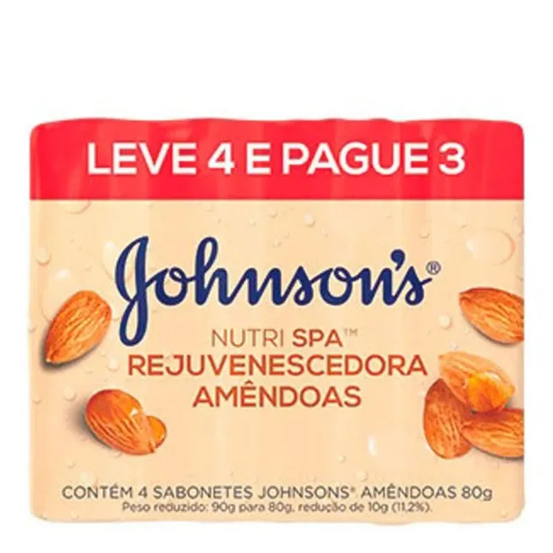 Sabonete Em Barra Johnson's Nutri SPA Amêndoas 4 Unidades